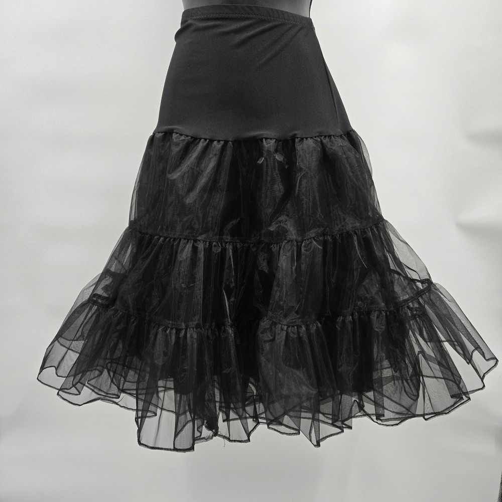 Grace Karin Black Tiered Ruffle Skirt Women's Size XL Gothic Halloween Cosplay
